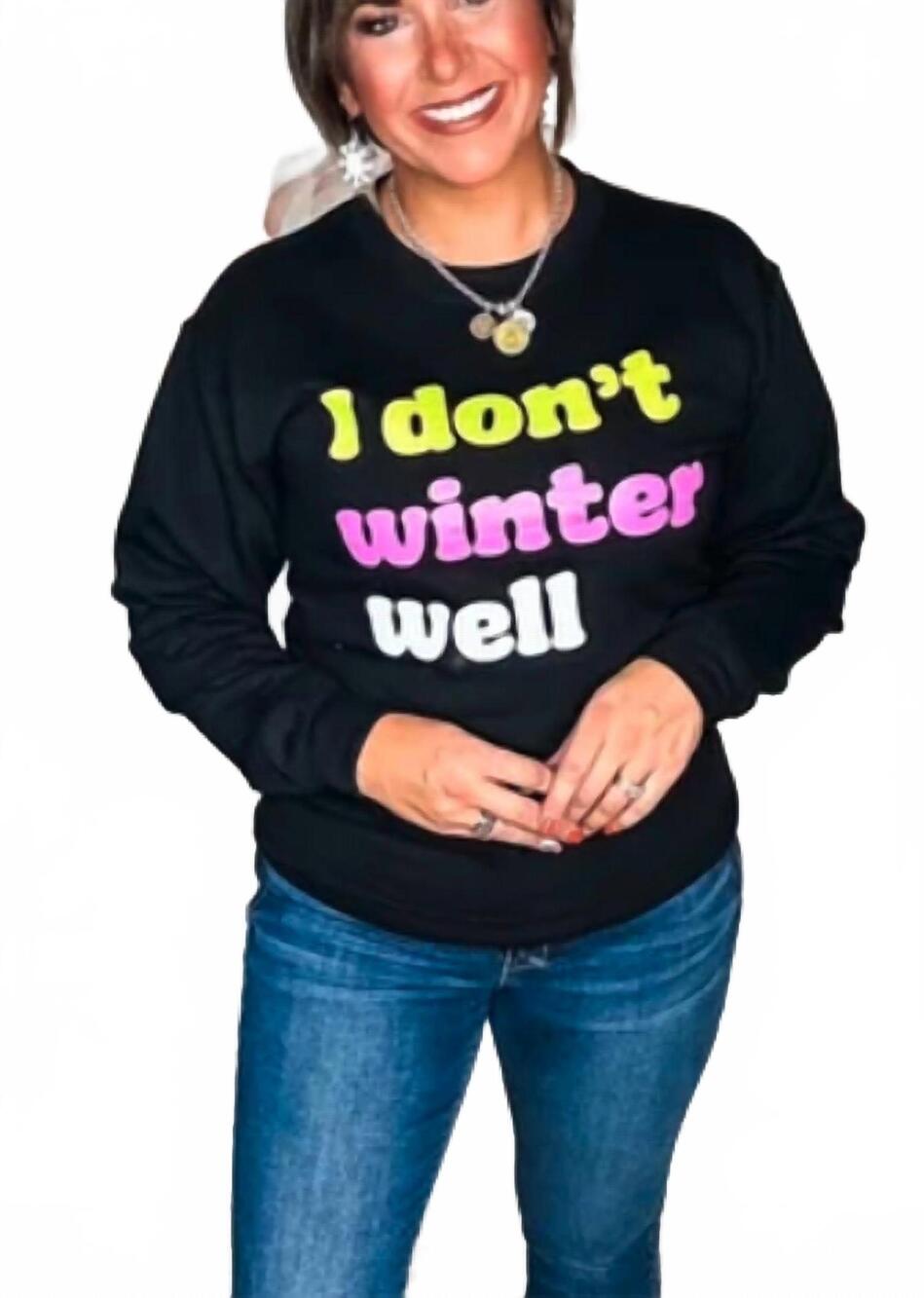 NEW MUGSBY don't winter well sweatshirt in black